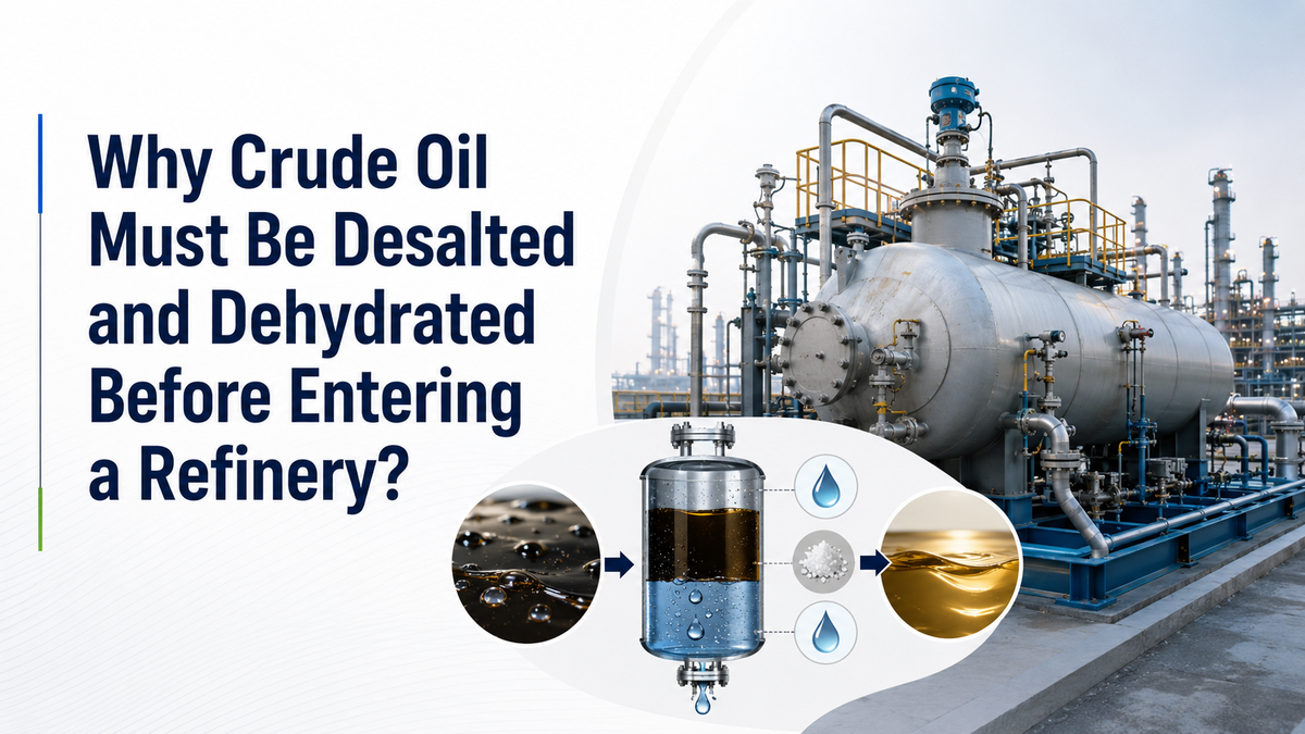 Why Crude Oil Must Be Desalted and Dehydrated Before Entering a Refinery?